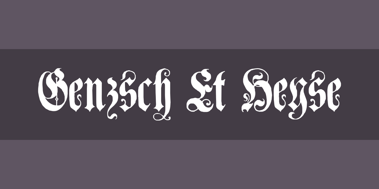 Genzsch Et Heyse Regular Font preview